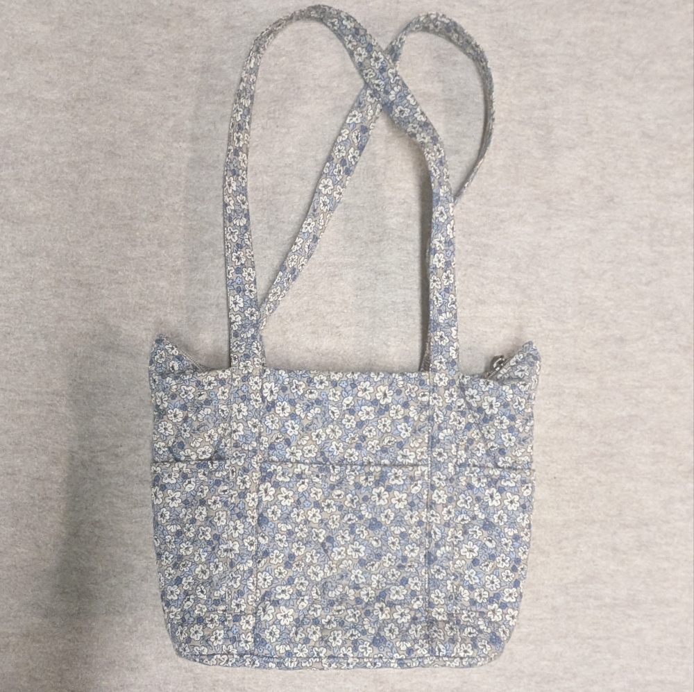 Kahki Floral Stride Tote Bella Taylor Quilted Pockets Shoulder Bag Zip Top Med - Picture 6 of 12